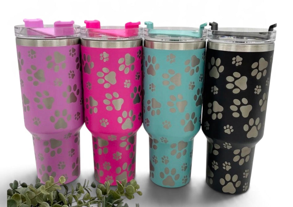 Paws engraved tumbler
