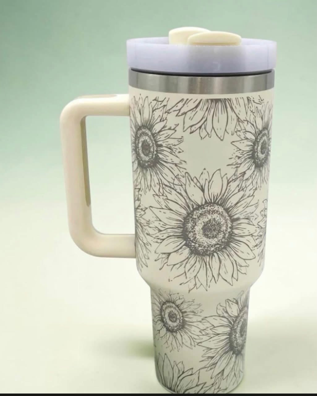 Sunflower engraved
